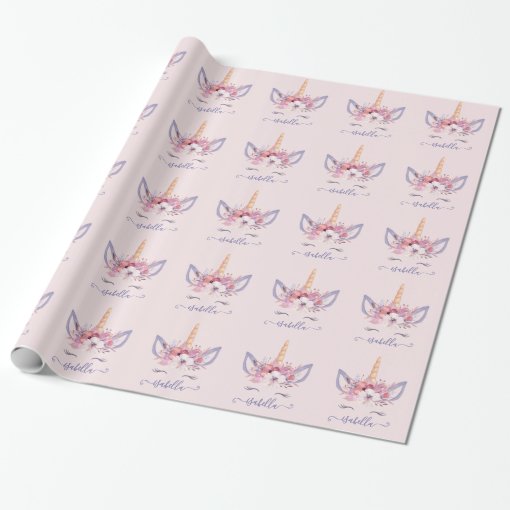 Unicorn gift wrap Zazzle