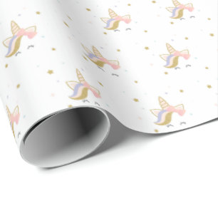 Unicorn gift wrap paper