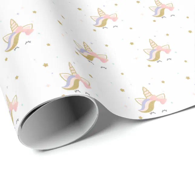 Unicorn gift wrap paper Zazzle