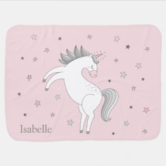 Unicorn Girl Baby Blanket