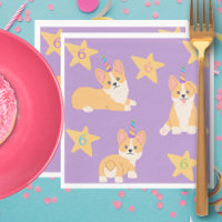 Unicorn Girl Birthday, Corgi Custom Age