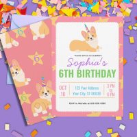 Unicorn Girl Birthday, Corgi Party 