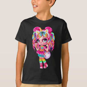 Unicorn Girl Ice Cream - Cute Rainbow Clothes for T-Shirt