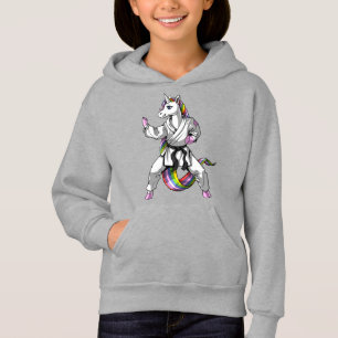 Unicorn Girl Karate Ninja Hoodie