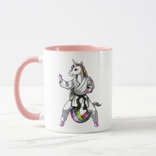 Unicorn Girl Karate Ninja Mug