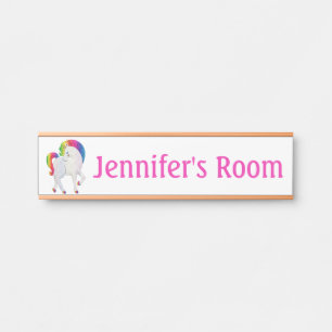 Unicorn Girl's Bedroom Door Sign Name Plate