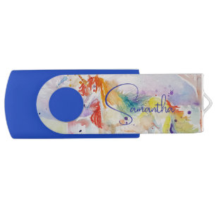 Unicorn Girls Customizable Name USB Stick Flash Drive