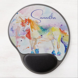 Unicorn Girls Customizable Name USB Stick Gel Mouse Pad