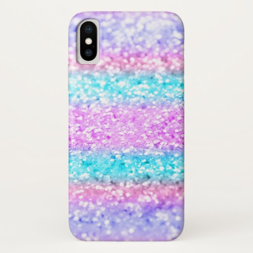 Unicorn Girls Glitter 15 shiny iPhone X Case