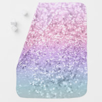 Unicorn Girls Glitter #1 #shiny #pastel Baby Blanket