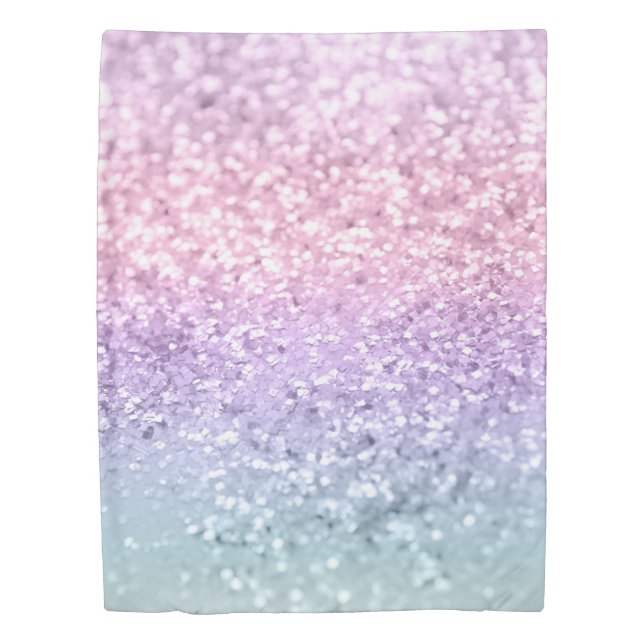 Unicorn Girls Glitter #1 #shiny #pastel Duvet Cover (Front)