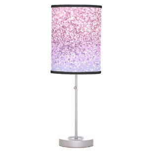 Unicorn Girls Glitter #1c (Faux Glitter) #pastel  Table Lamp