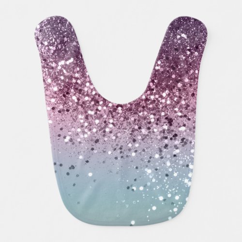 Unicorn Girls Glitter 6 shiny pastel Baby Bib