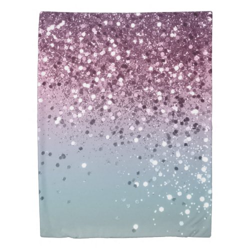 Unicorn Girls Glitter 6 shiny pastel Duvet Cover