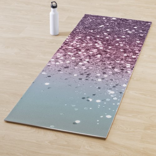 Unicorn Girls Glitter 6 shiny pastel Yoga Mat