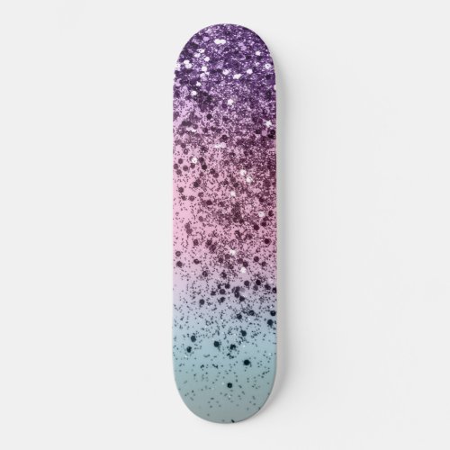 Unicorn Girls Glitter 6c Faux Glitter shiny  Skateboard