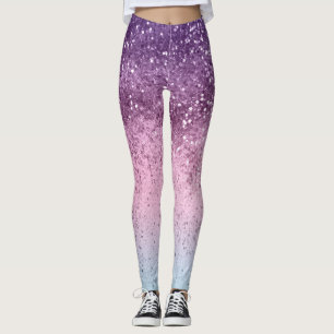 Unicorn Girls Glitter #6d (Faux Glitter) #shiny Leggings