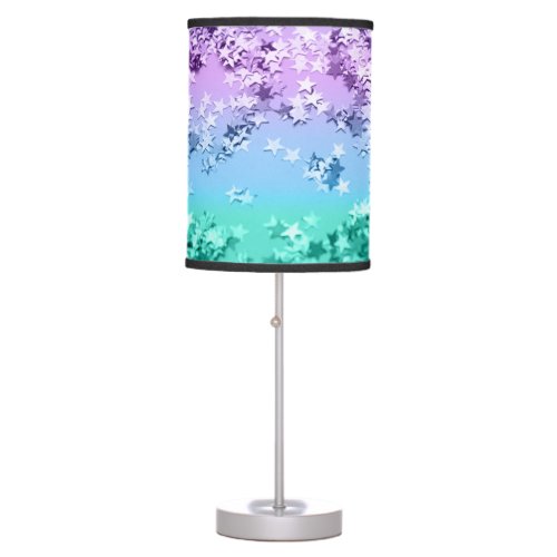 Unicorn Girls Glitter Stars 1 shiny Table Lamp