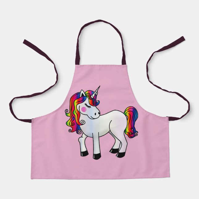 UNICORN GIRLS PINK APRON (Front)