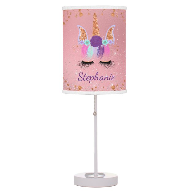 pink and rose gold table lamp