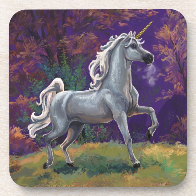 Unicorn Glade Beverage Coaster (Front)