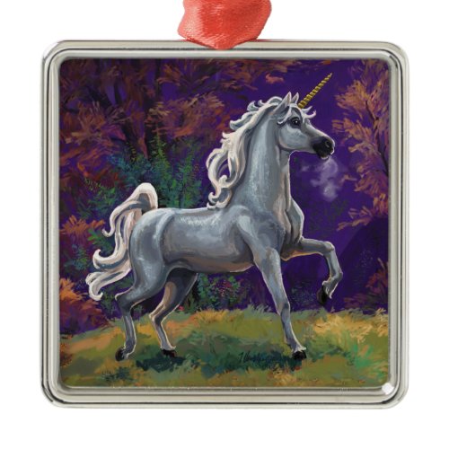 Unicorn Glade Metal Ornament