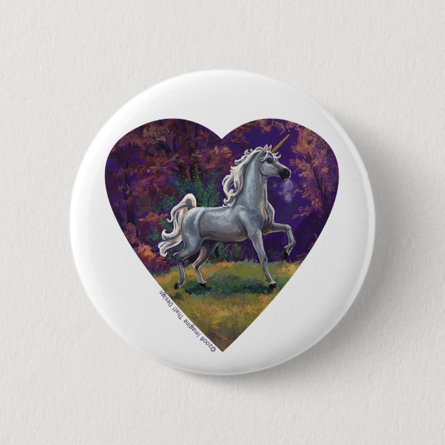 Unicorn Glade Pinback Button (Front)