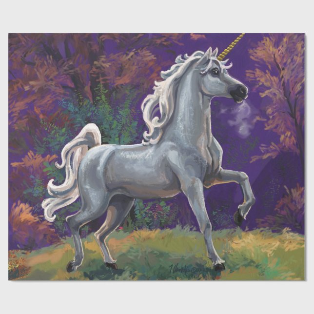 Unicorn Glade Wrapping Paper (Flat)