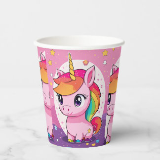 unicorn glass for party paper cups