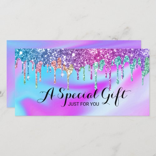 Unicorn Glitter Drips Salon Gift Certificates