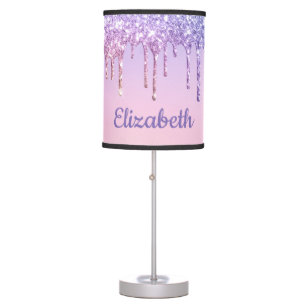 Unicorn Glitter Personalized Girl's Table Lamp