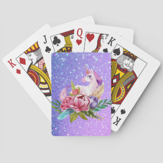 Unicorn Glitter Poker Cards