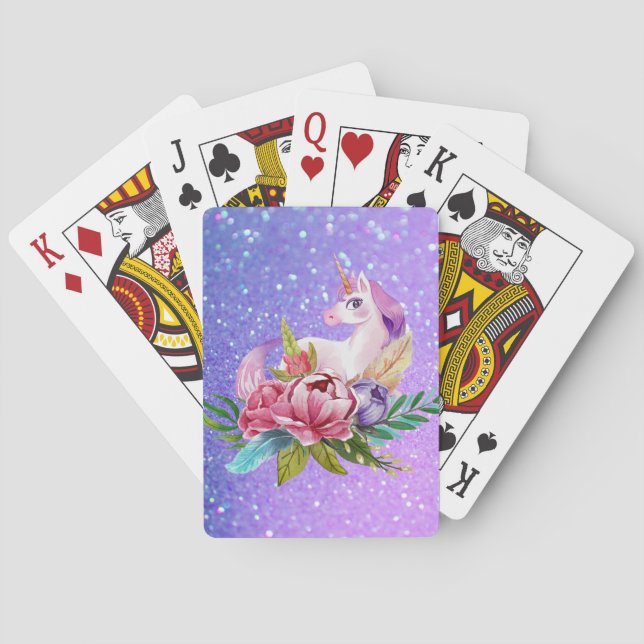 Unicorn Glitter Poker Cards (Back)