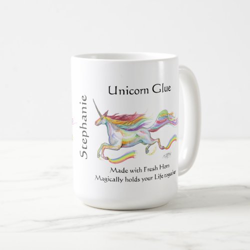 Unicorn Glue horse cute rainbow Funny pony Coffee Mug