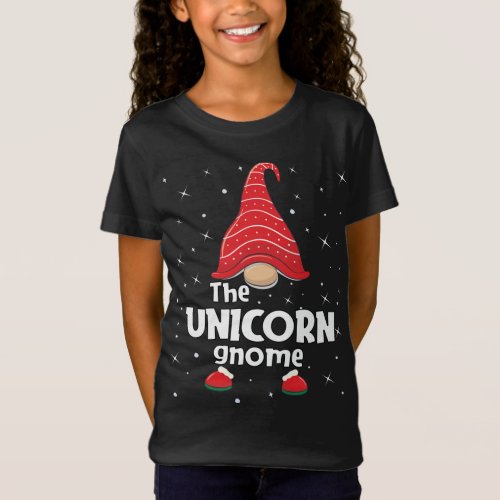 Unicorn Gnome Family Matching Christmas Funny Gift T_Shirt