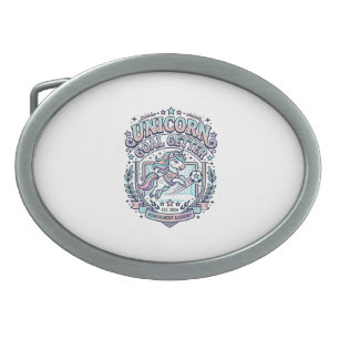 Unicorn Goal Getter Retro Style Graphic Tee Design Belt Buckle