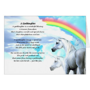 Unicorn Goddaughter Poem Cards