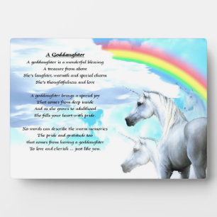 Unicorn goddaughter poem plaque