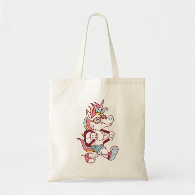 Unicorn Goes To School Tote Bag