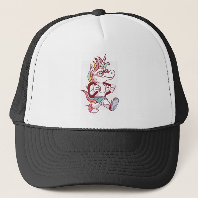 Unicorn Goes To School Trucker Hat