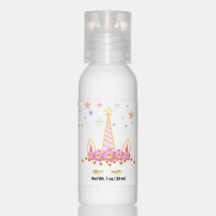 Unicorn, gold confetti & multicolored stars hand lotion