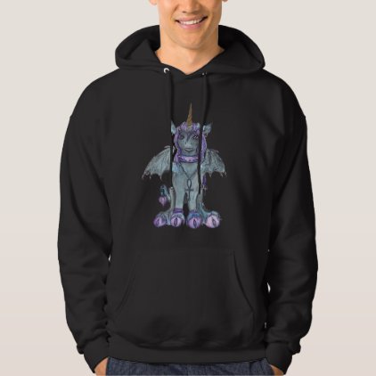 Unicorn Goth Blue Horse Pony Hoodie