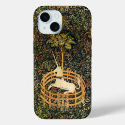 UNICORN GOTHIC FANTASY FLOWERS,FLORAL MOTIFS iPhone 15 CASE