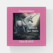 Unicorn Graduation Paperweight