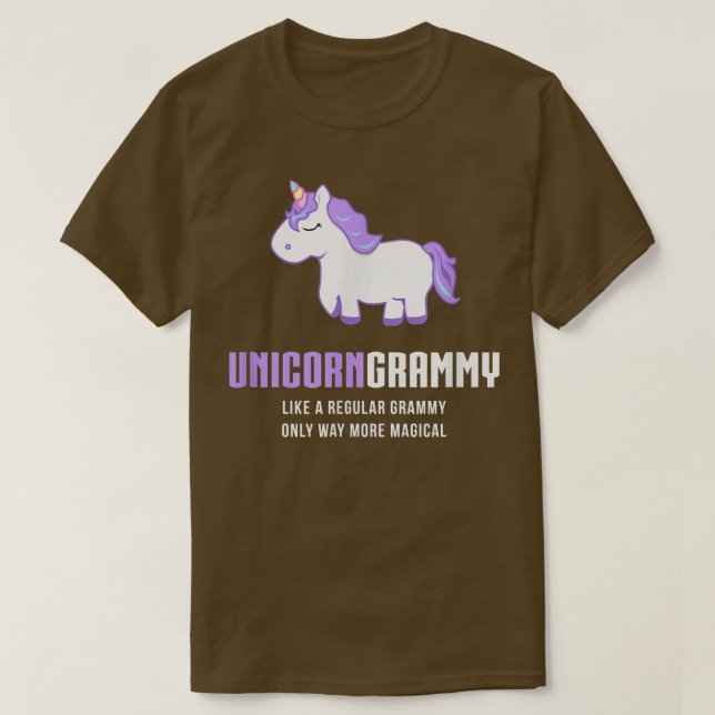 Unicorn Grammy , Funny Cute Magical Gift 518 T-Shirt (Design Front)
