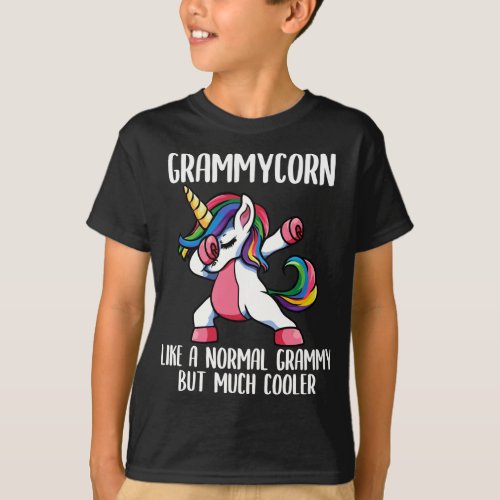 Unicorn Grammy Girl Birthday Party Apparel Grammy T_Shirt