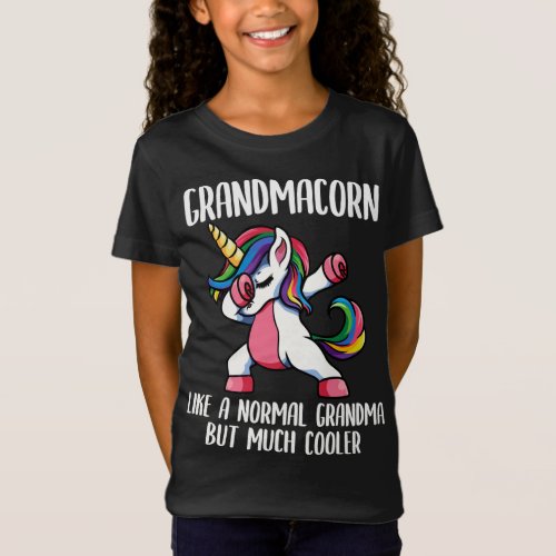 Unicorn Grandma Girl Birthday Party Apparel Grandm T_Shirt