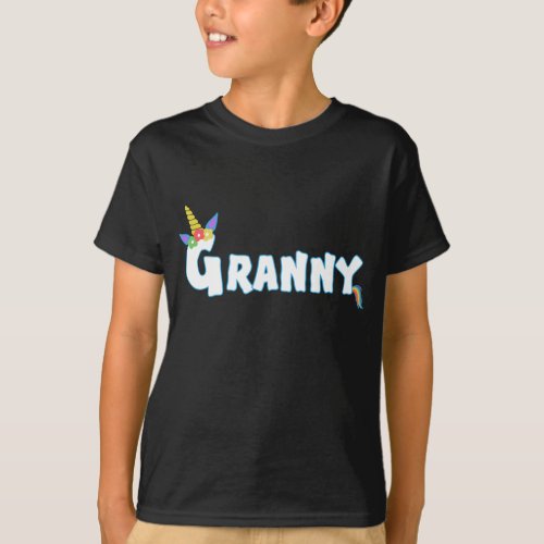 Unicorn Granny Funny Grandma Birthday Gift T_Shirt