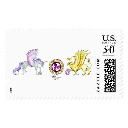 Unicorn Griffon Pegasus Coven Symbol Spiral Essenc Postage