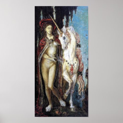 Unicorn  Gustave Moreau Poster